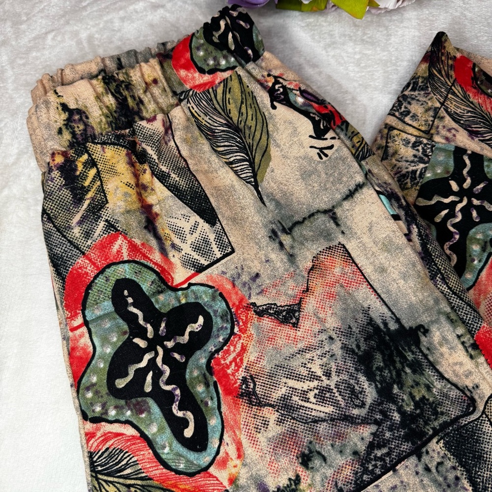 Boutique Abstract Patterned Pants - image 2